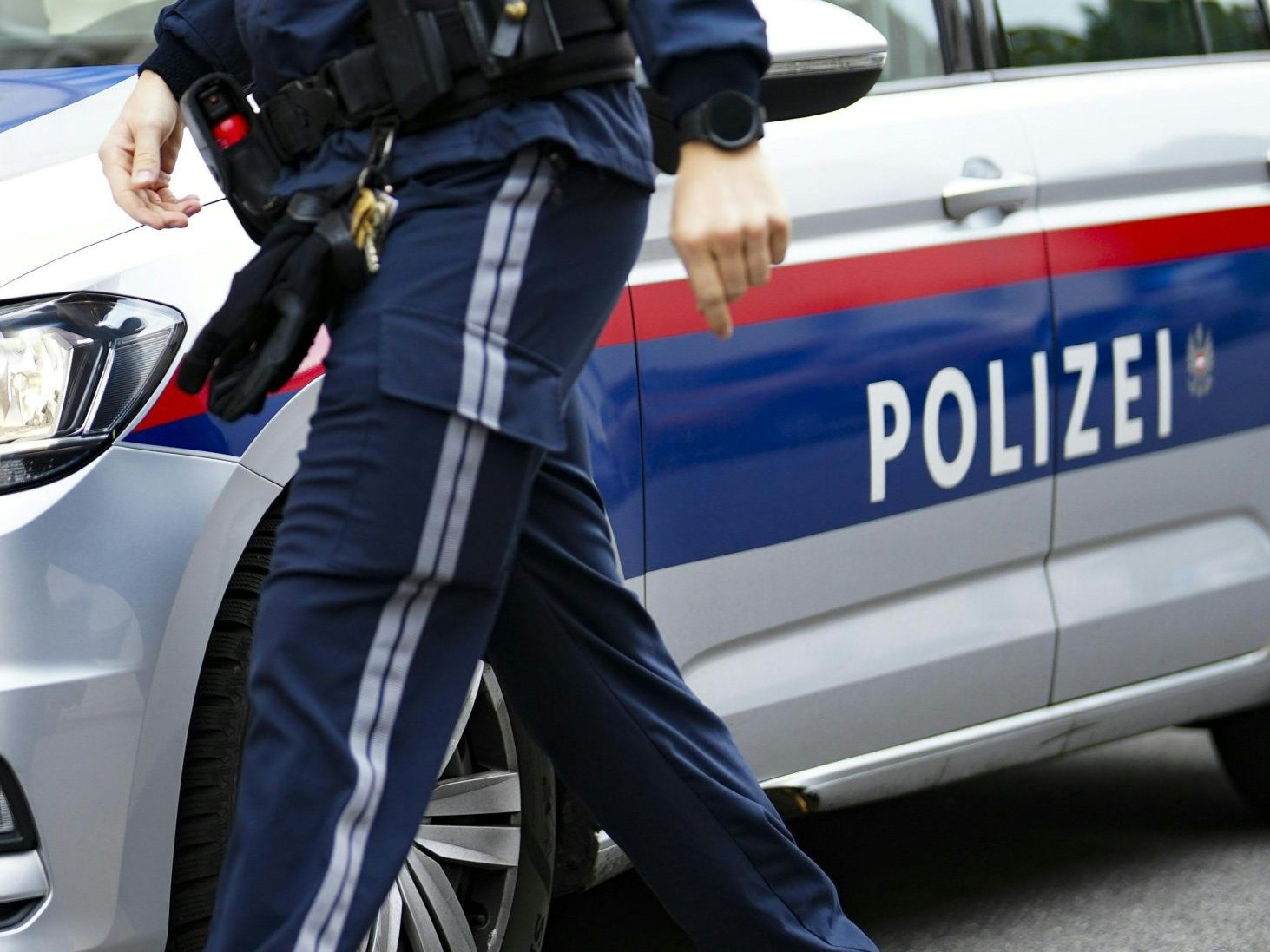 Polizeieinsatz am Wiener Hauptbahnhof.