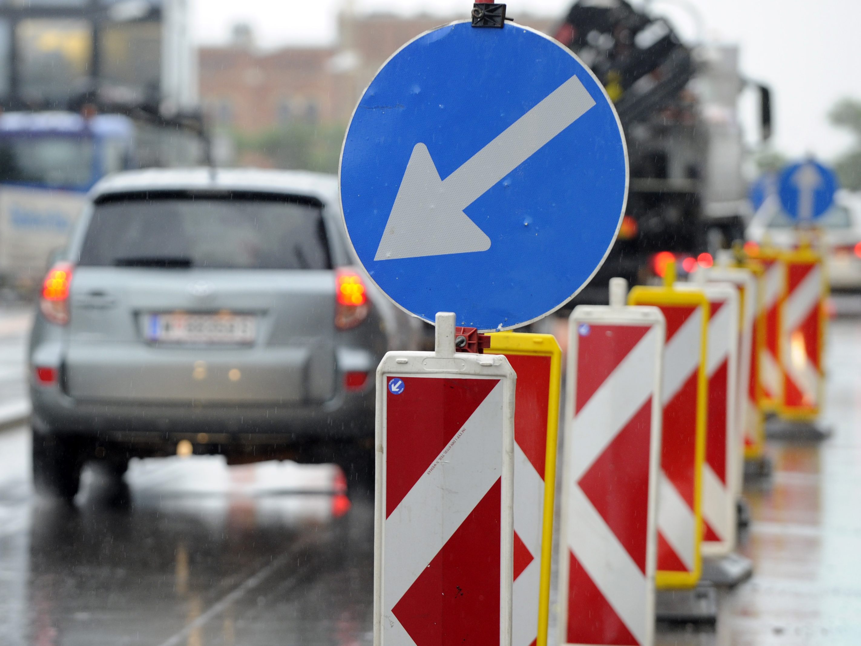 Sanierungsarbeiten am Autobahnknoten Vösendorf. Sanierungsarbeiten am Autobahnknoten Vösendorf.