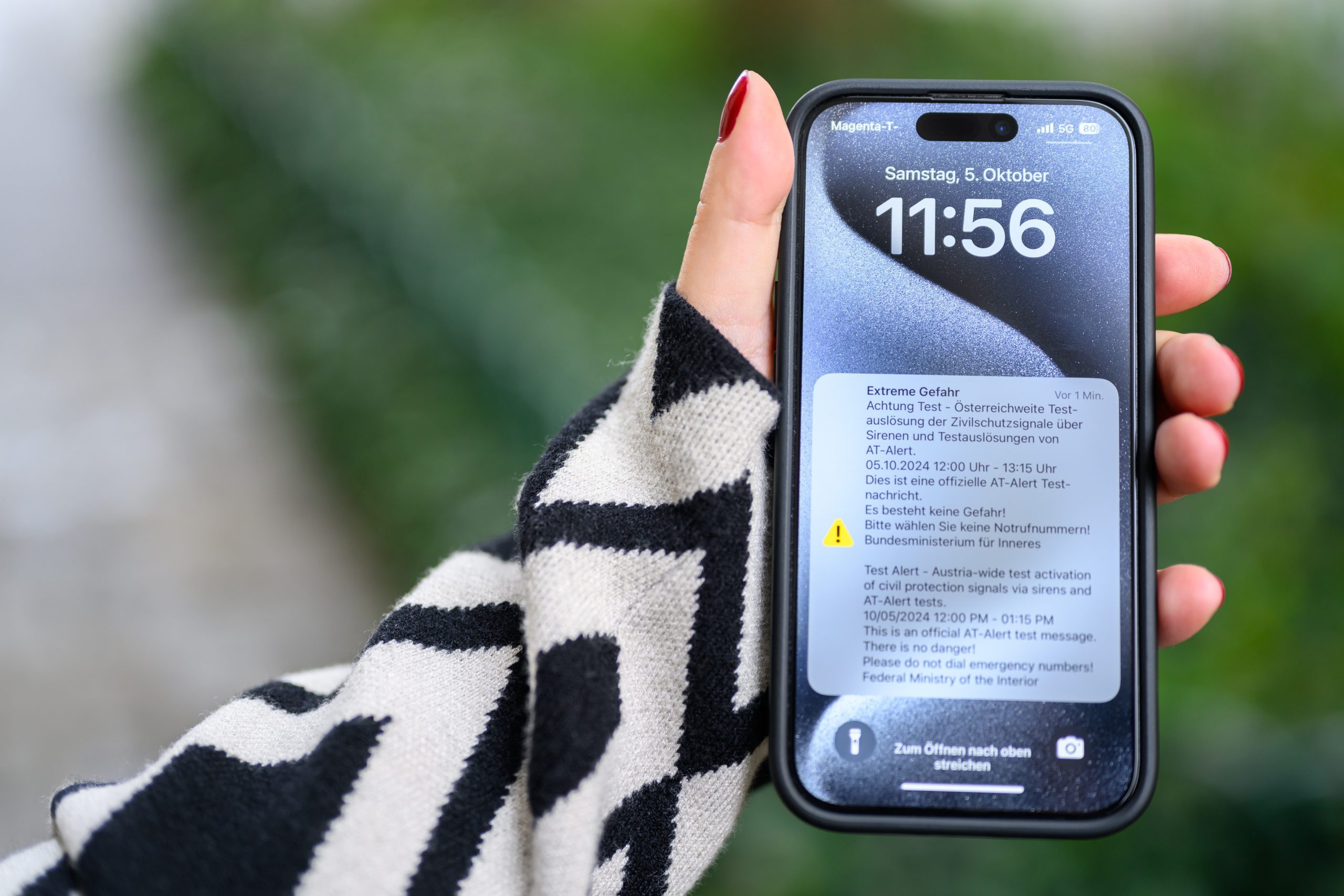 So sieht der AT-Alert am Smartphone aus.