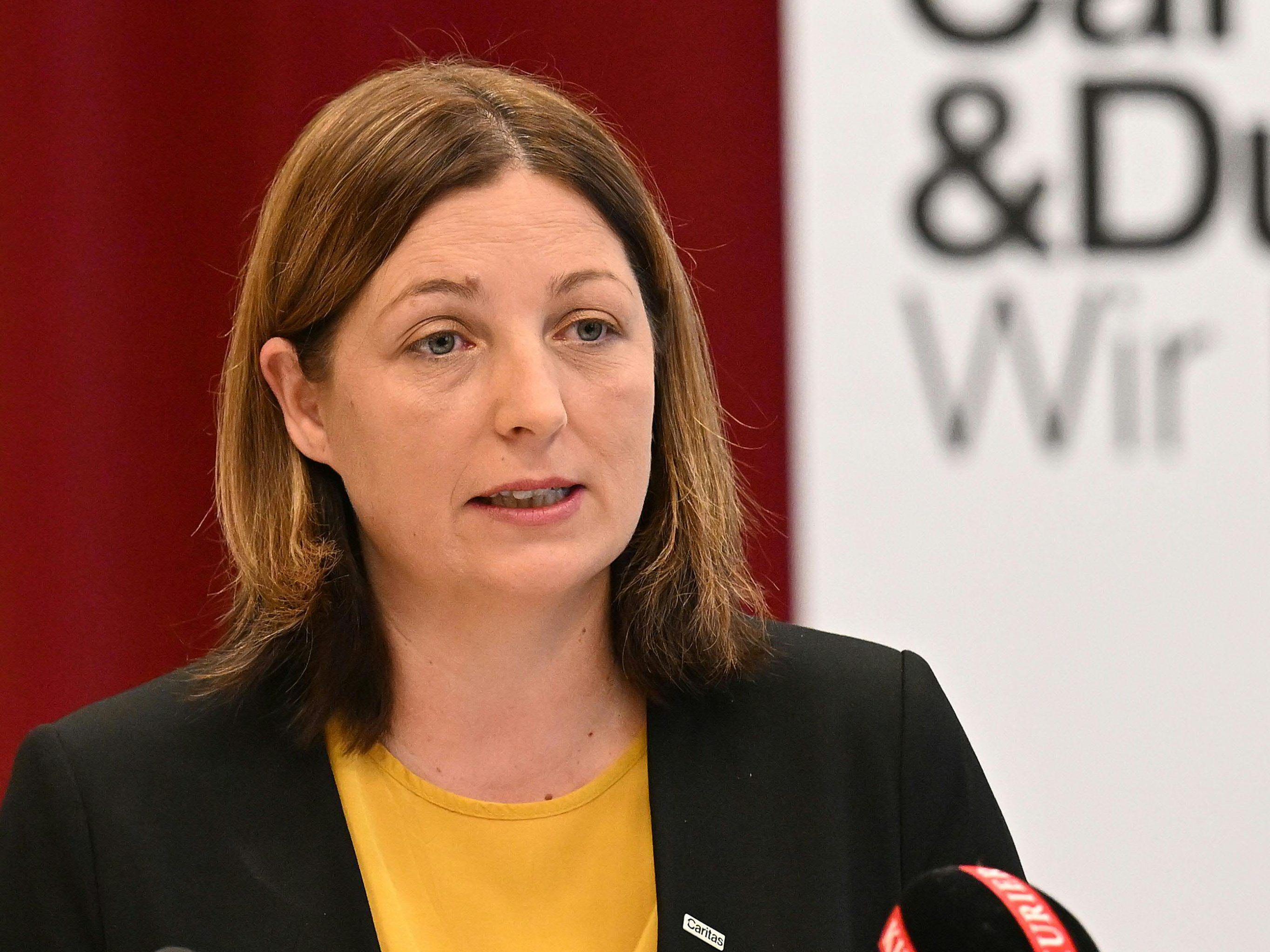 Die designierte Caritas-Präsidentin Nora Tödtling-Musenbichler am 24. November 2023 bei einer Pressekonferenz der Caritas in Wien zum Ausblick auf ihre bevorstehende Präsidentschaft. Die designierte Caritas-Präsidentin Nora Tödtling-Musenbichler am 24. November 2023 bei einer Pressekonferenz der Caritas in Wien zum Ausblick auf ihre bevorstehende Präsidentschaft.