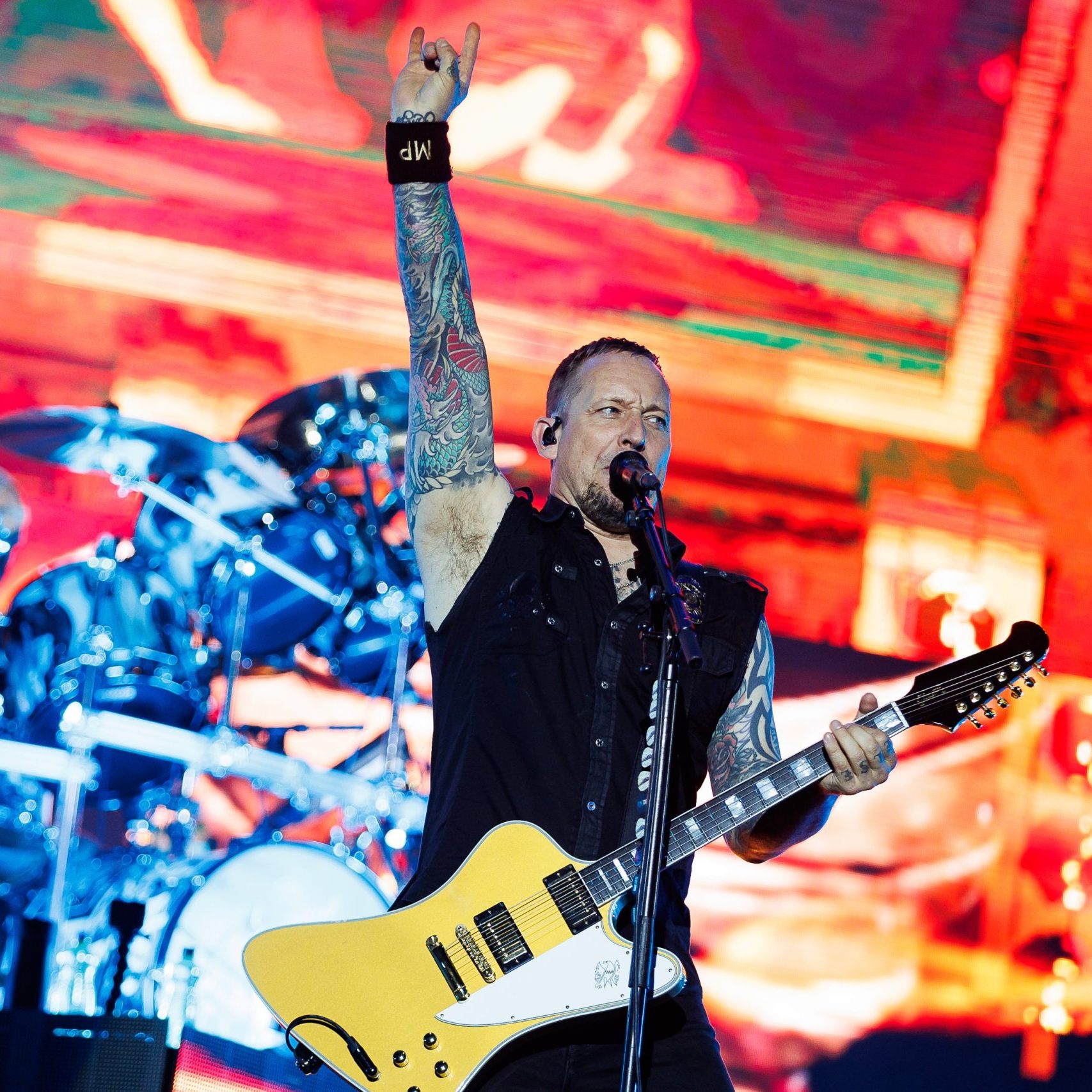 Stimmung machen können sie: Volbeat hier beim Nova Rock 2022.