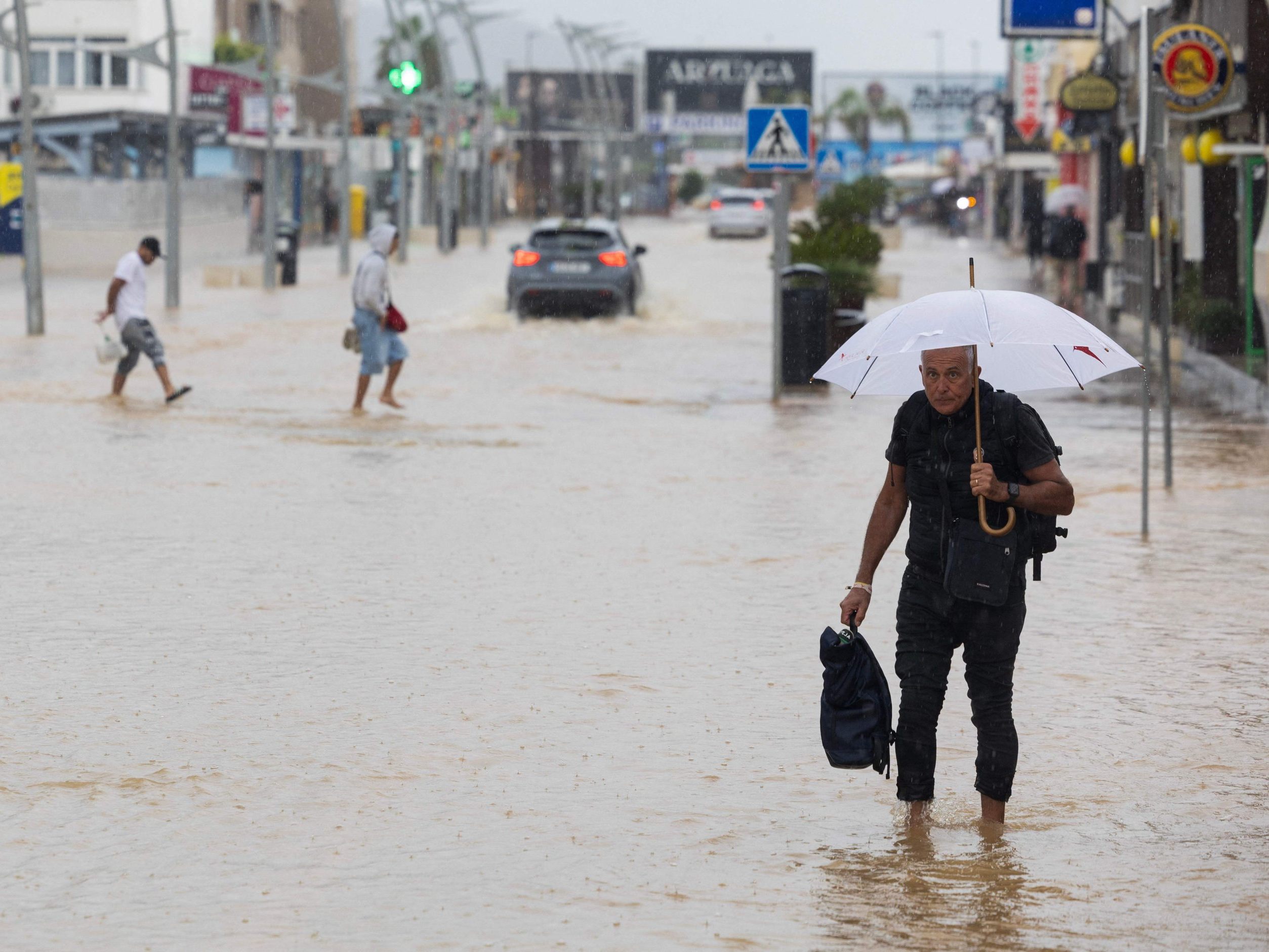 Land unter auf Ibiza.