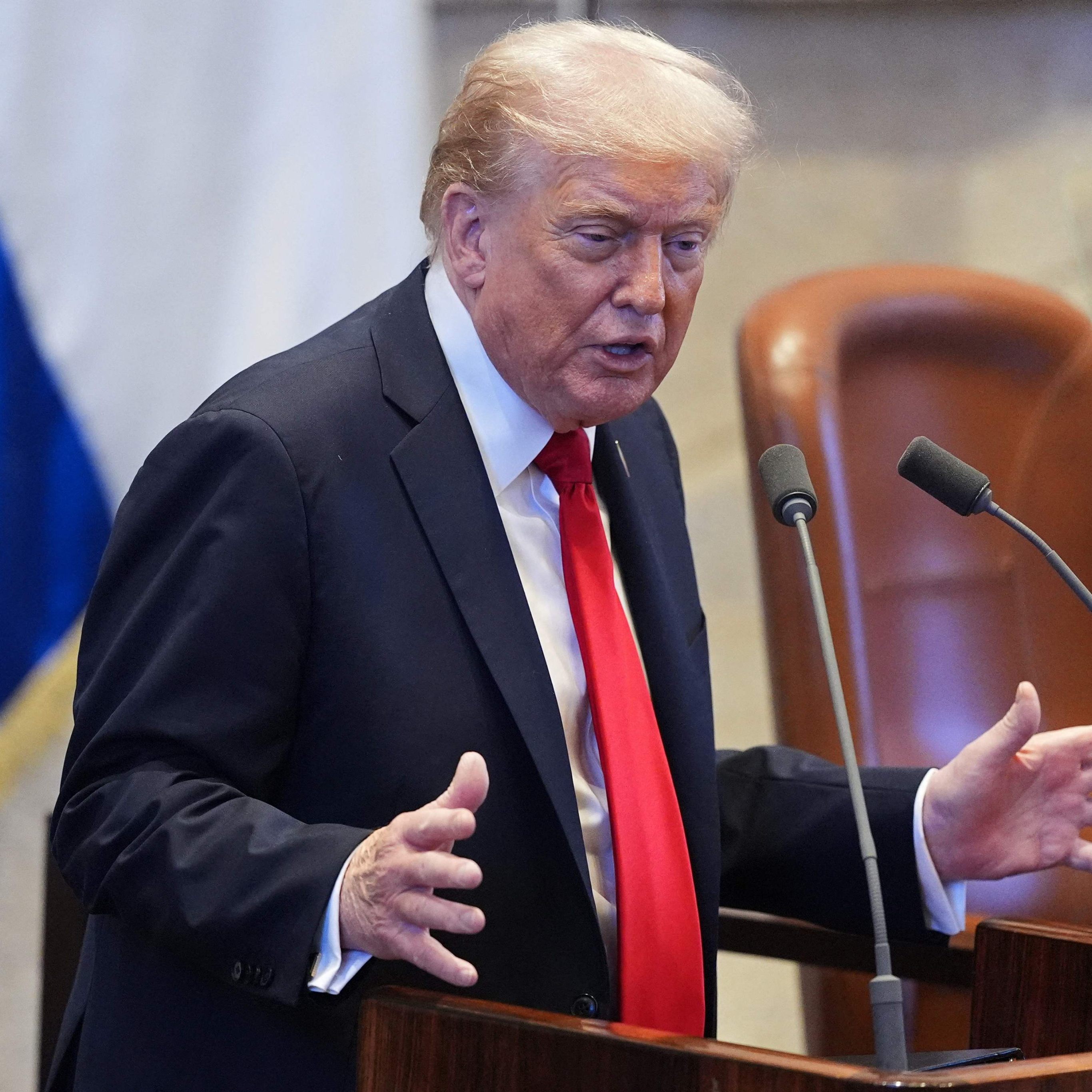 US-Präsident Donald Trump hat vor dem israelischen Parlament gesprochen.