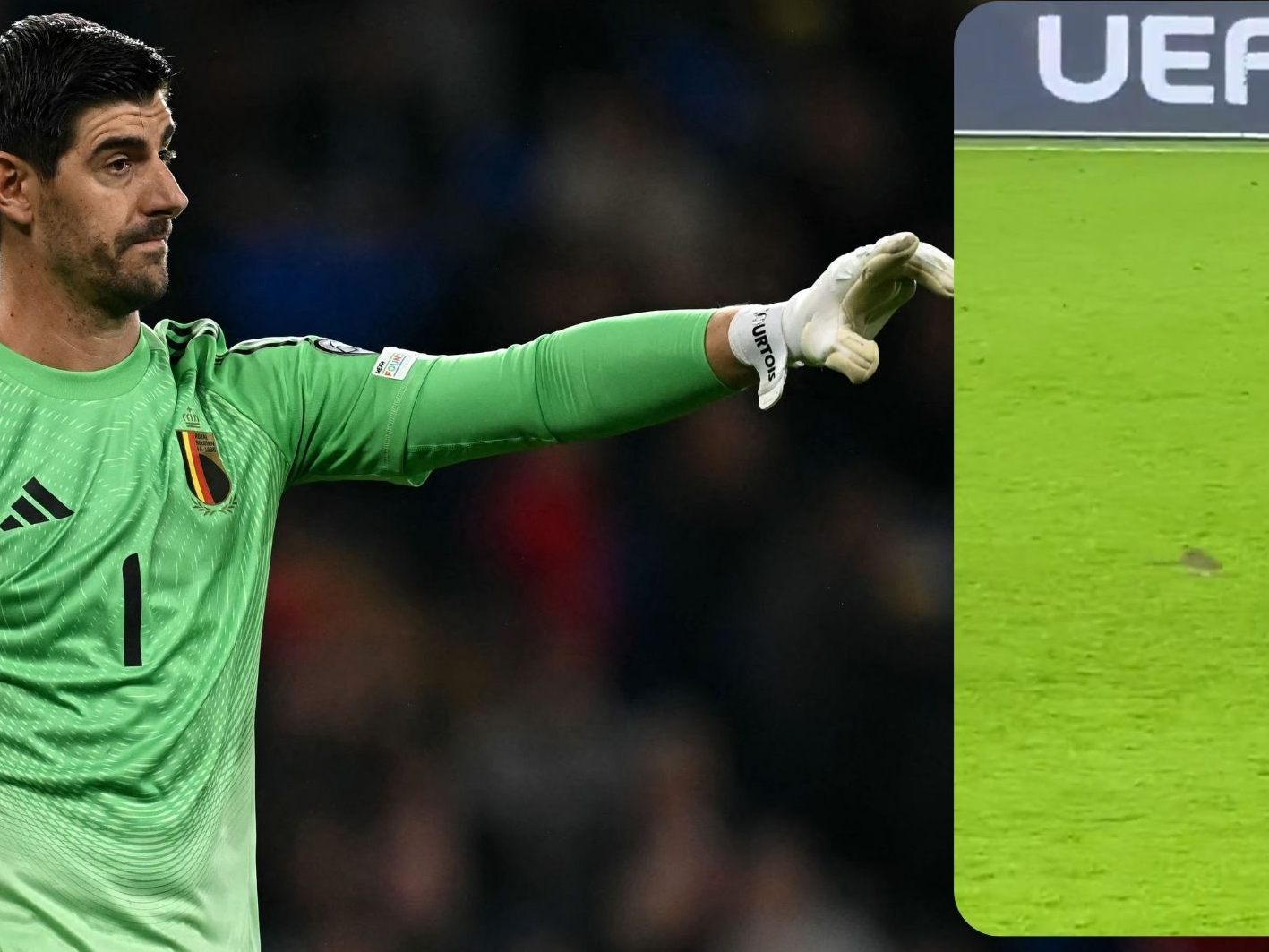 Belgiens Torwart Thibaut Courtois wurde beim Spiel gegen Wales zum Rattenfänger Belgiens Torwart Thibaut Courtois wurde beim Spiel gegen Wales zum Rattenfänger