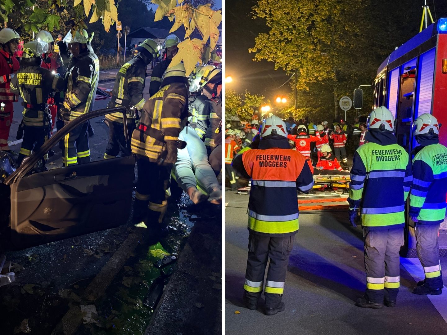 Im Einsatz waren über 100 Einsatzkräfte aus Deutschland und Österreich. Im Einsatz waren über 100 Einsatzkräfte aus Deutschland und Österreich.