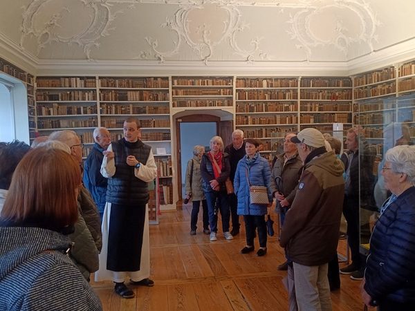 In der Barockbibliothek des Klosters Mehrerau