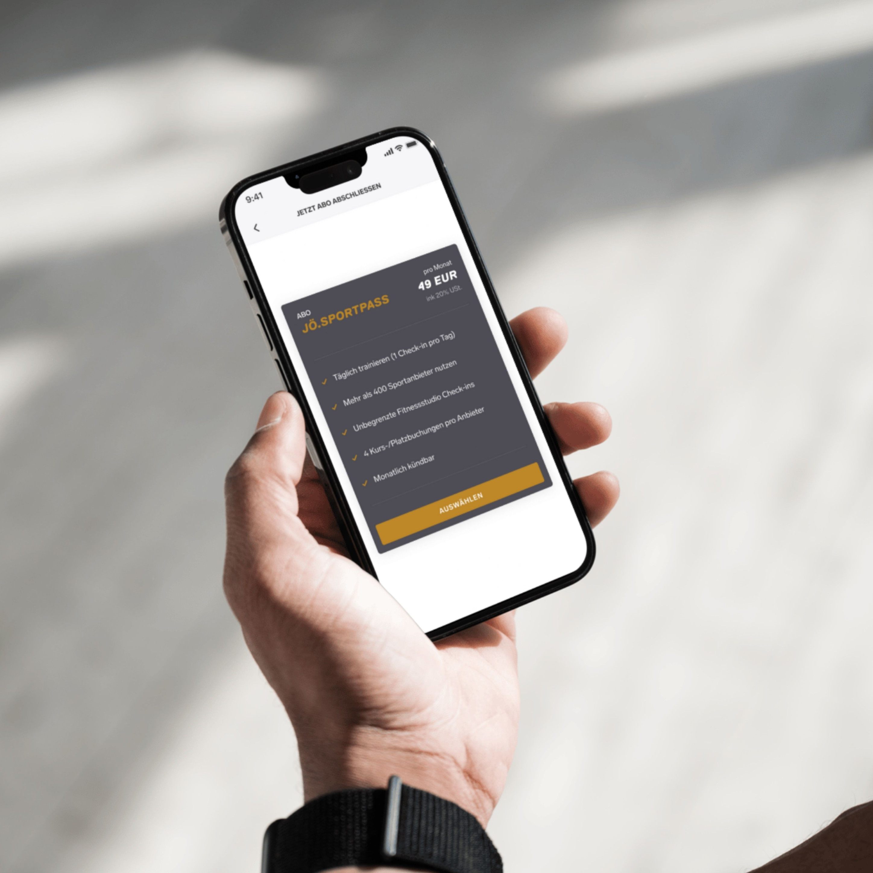 Mit der neuen App Bewegung und Sparen vereinen.