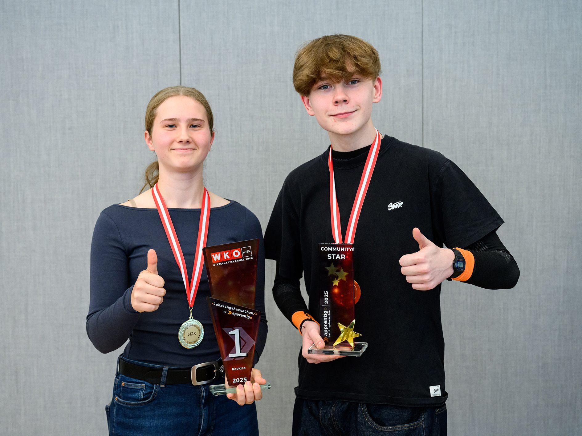 Die Gewinner der Kategorie "Rookies": Julia Schwarz und Pascal Ambros Die Gewinner der Kategorie "Rookies": Julia Schwarz und Pascal Ambros