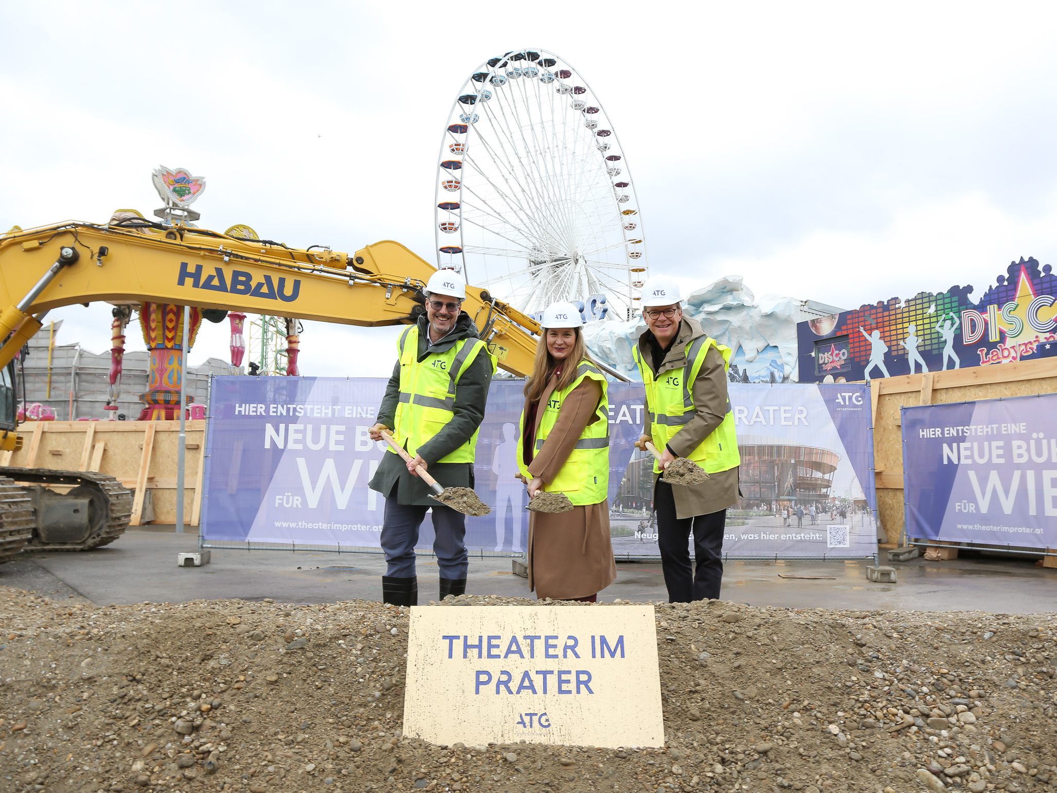 Spatenstich für das "Theater im Prater".