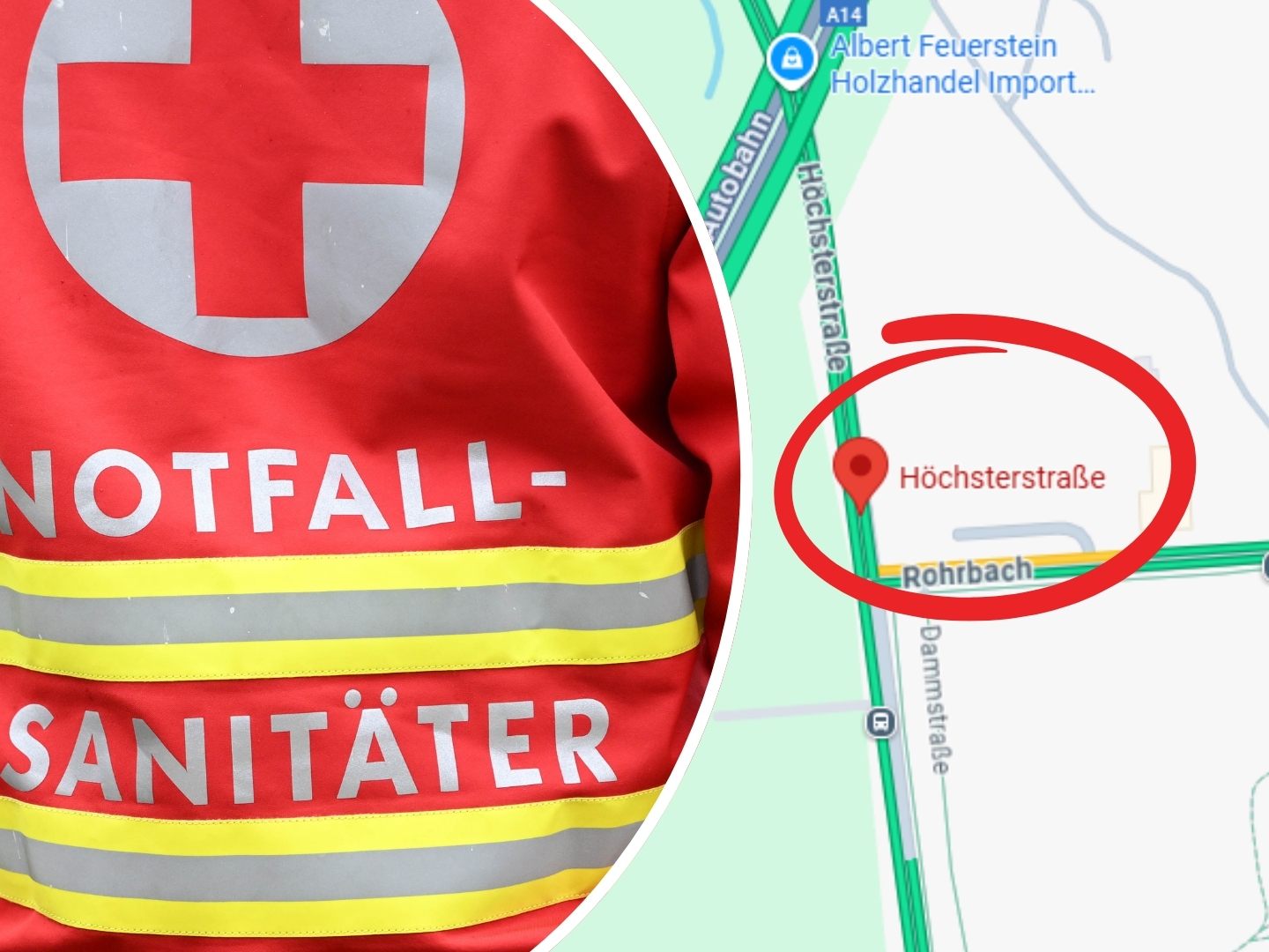 Der Unfall ereignete sich auf der Höchsterstraße.