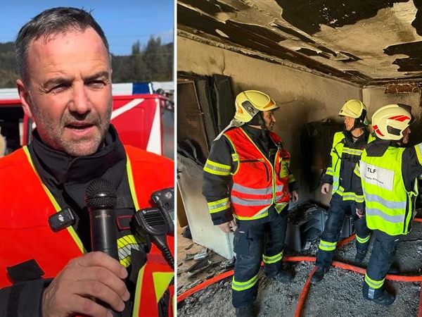 Einsatzleiter Klaus Malin von der Feuerwehr Frastanz. Einsatzleiter Klaus Malin von der Feuerwehr Frastanz.