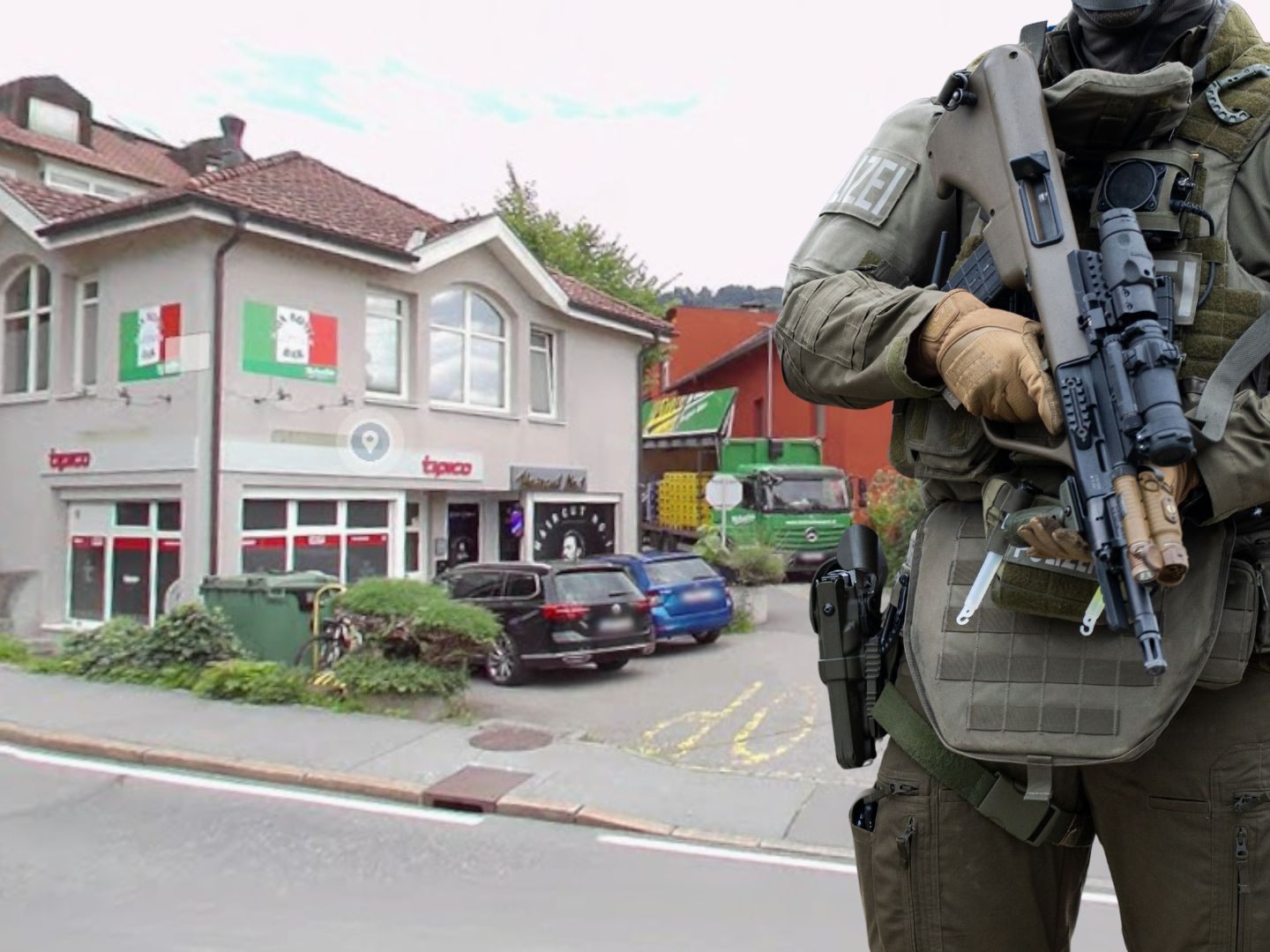 Ein Unbekannter bedrohte in Lochau eine Wettlokalangestellte mit einer Pistole. Die Polizei bittet um Hinweise. Ein Unbekannter bedrohte in Lochau eine Wettlokalangestellte mit einer Pistole. Die Polizei bittet um Hinweise.