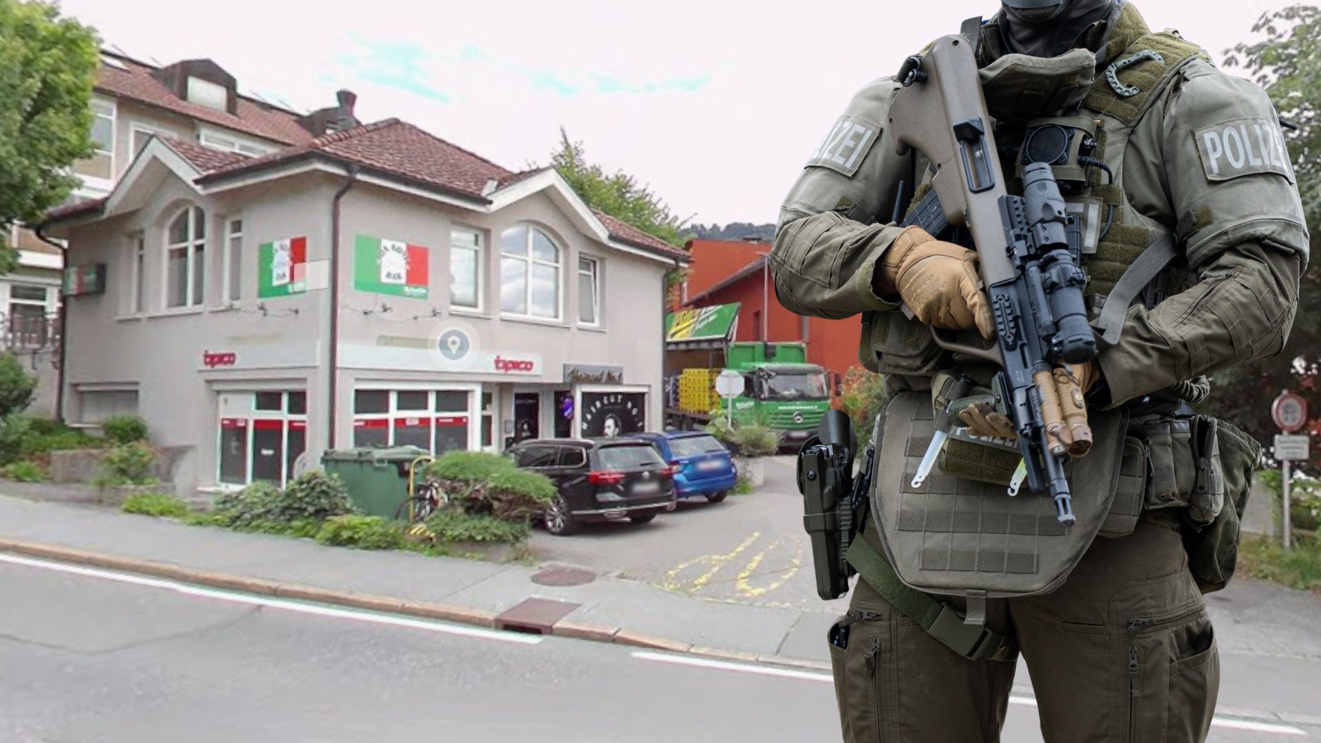 Maskierter Mann bedroht Wettlokalangestellte in Lochau