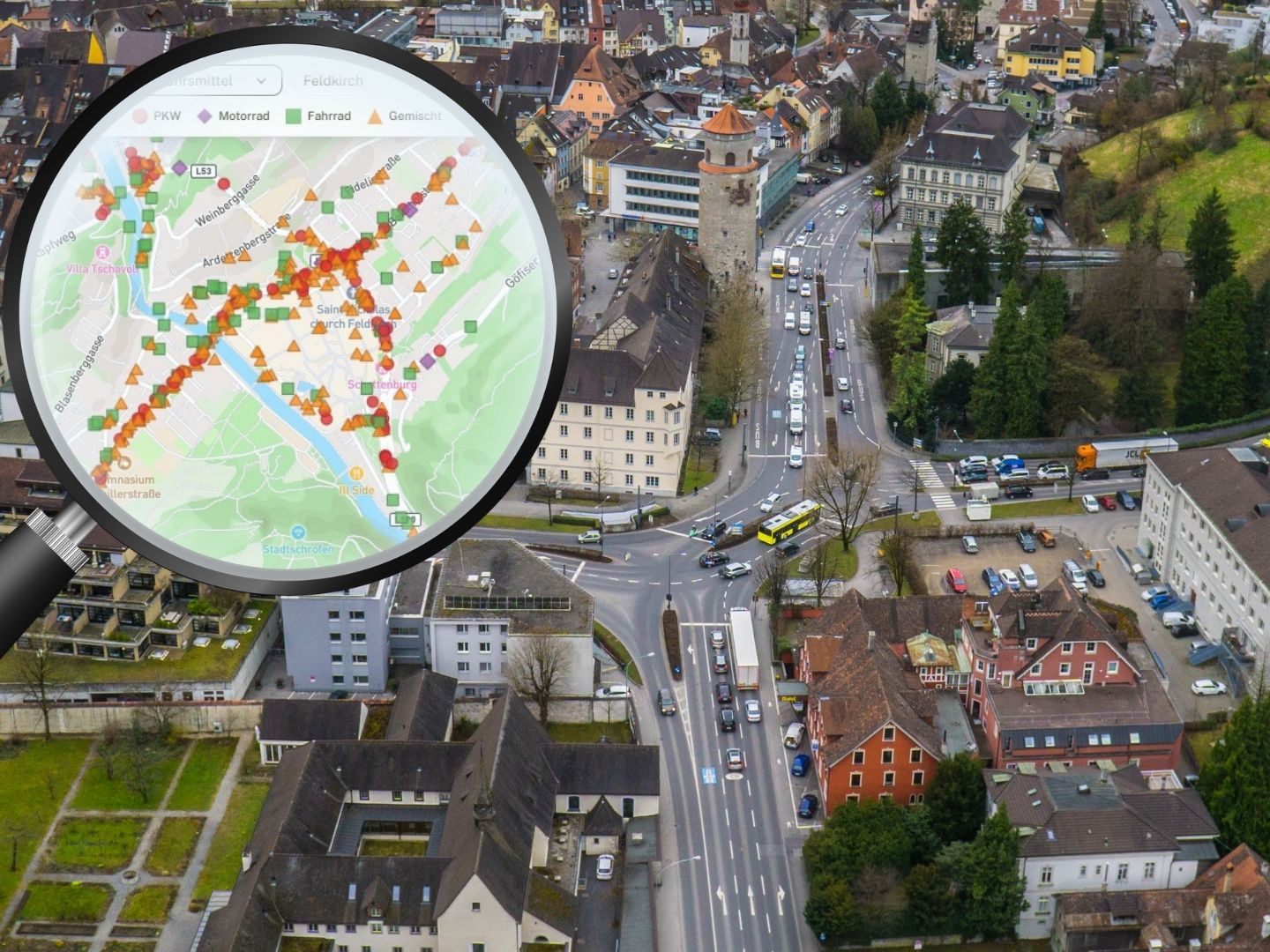 Feldkirch im Unfallvergleich: Leichter Anstieg, aber stabile Lage. Feldkirch im Unfallvergleich: Leichter Anstieg, aber stabile Lage.