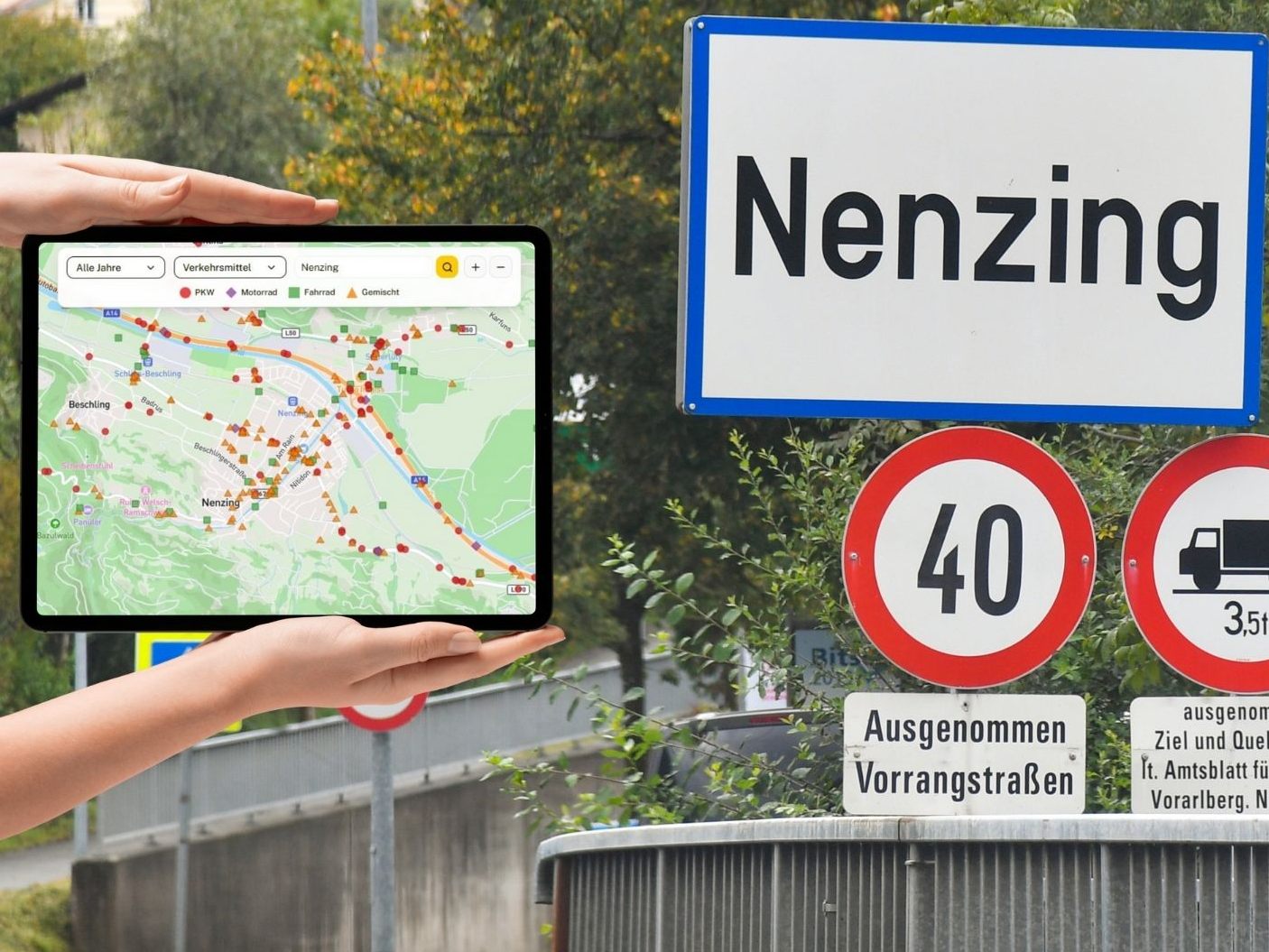 Gute Entwicklung in Nenzing: Deutlich weniger Unfälle seit 2013.