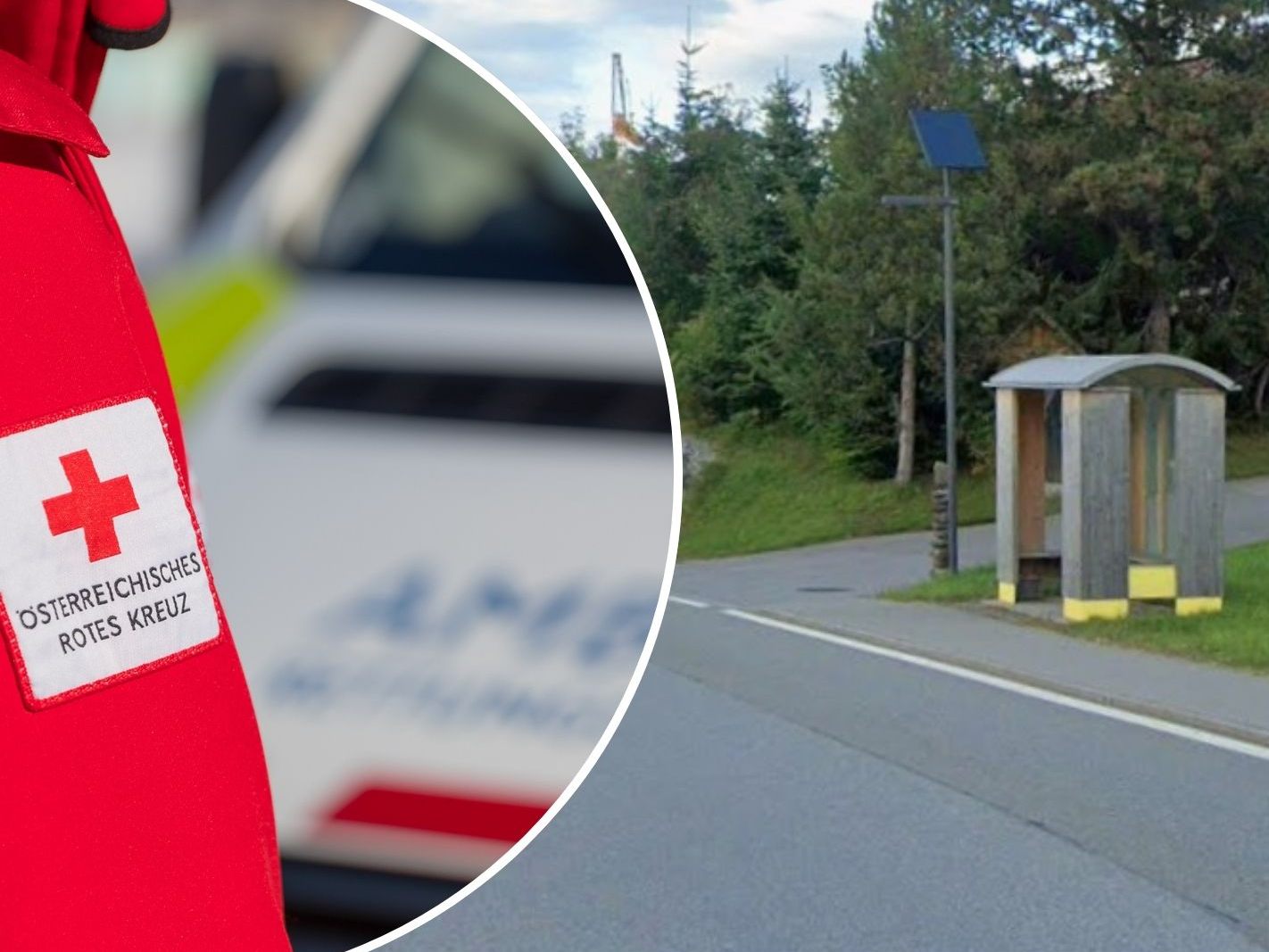 Verkehrsunfall-nach-Niesanfall-Auto-kracht-in-Bushaltestelle