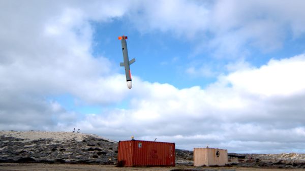 Eine Tomahawk-Raketen bei einem Test durch australische Armee