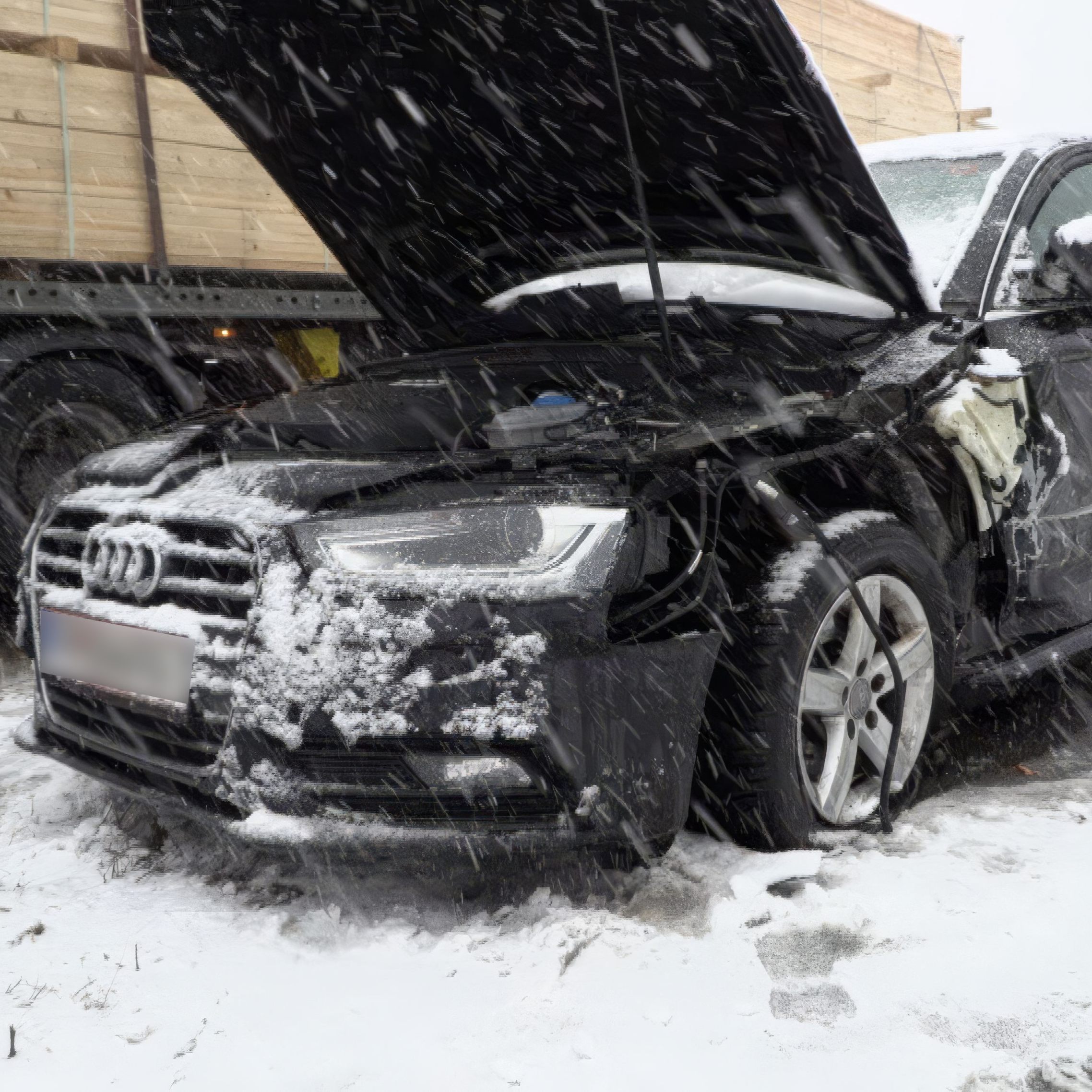 Frontalzusammenstoß auf der L200: Mann und Schwangere verletzt.