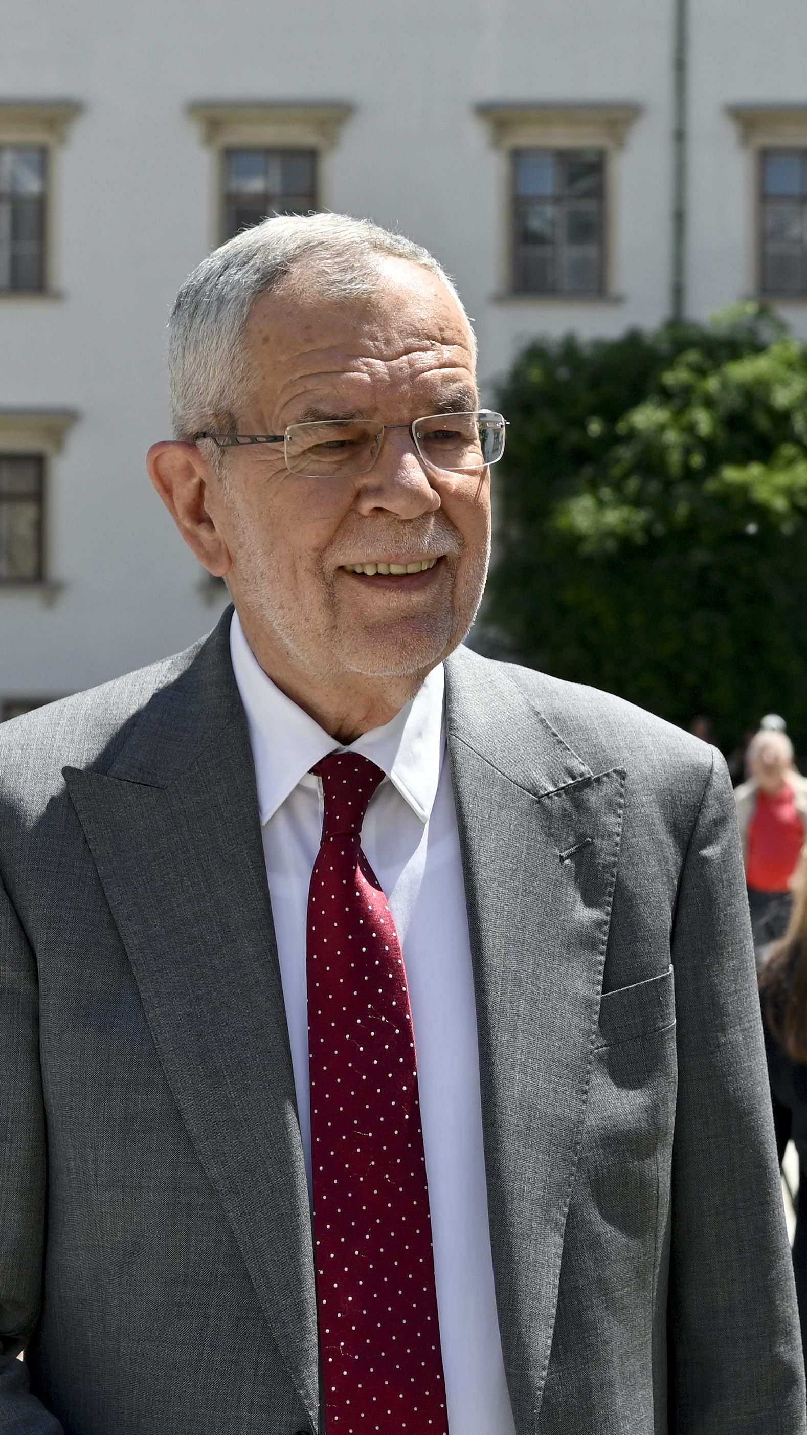 Alexander Van der Bellen und Michael Gregoritsch vor der EM 2021.