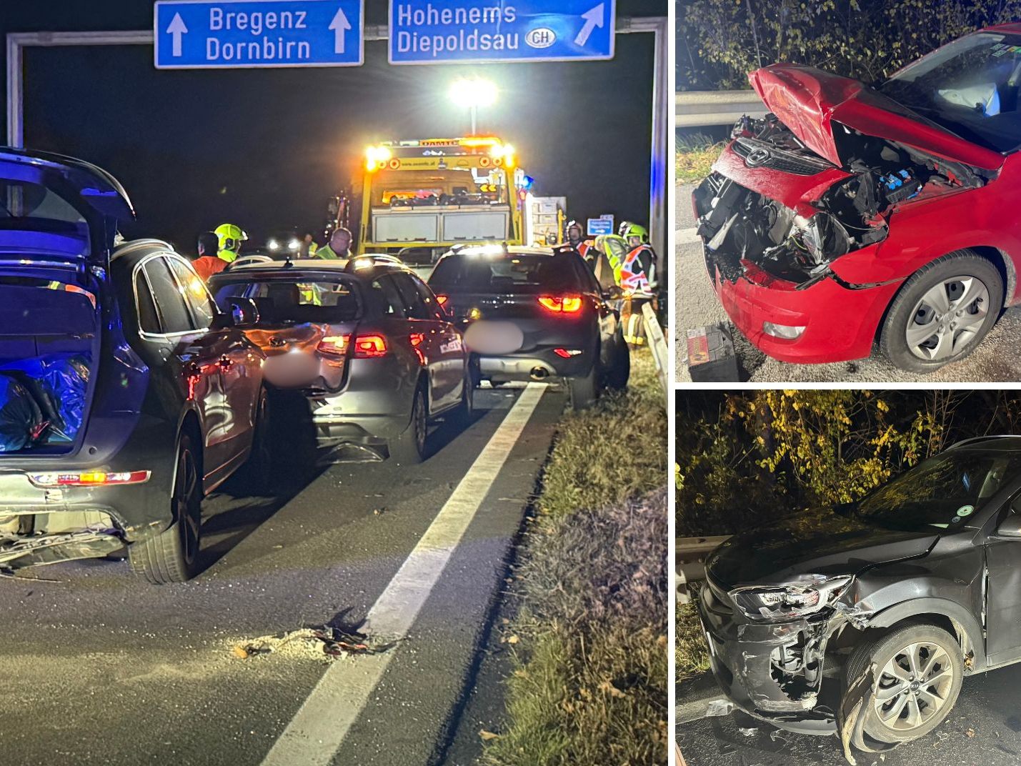 Auffahrunfall auf der A14 in Fahrtrichtung Deutschland