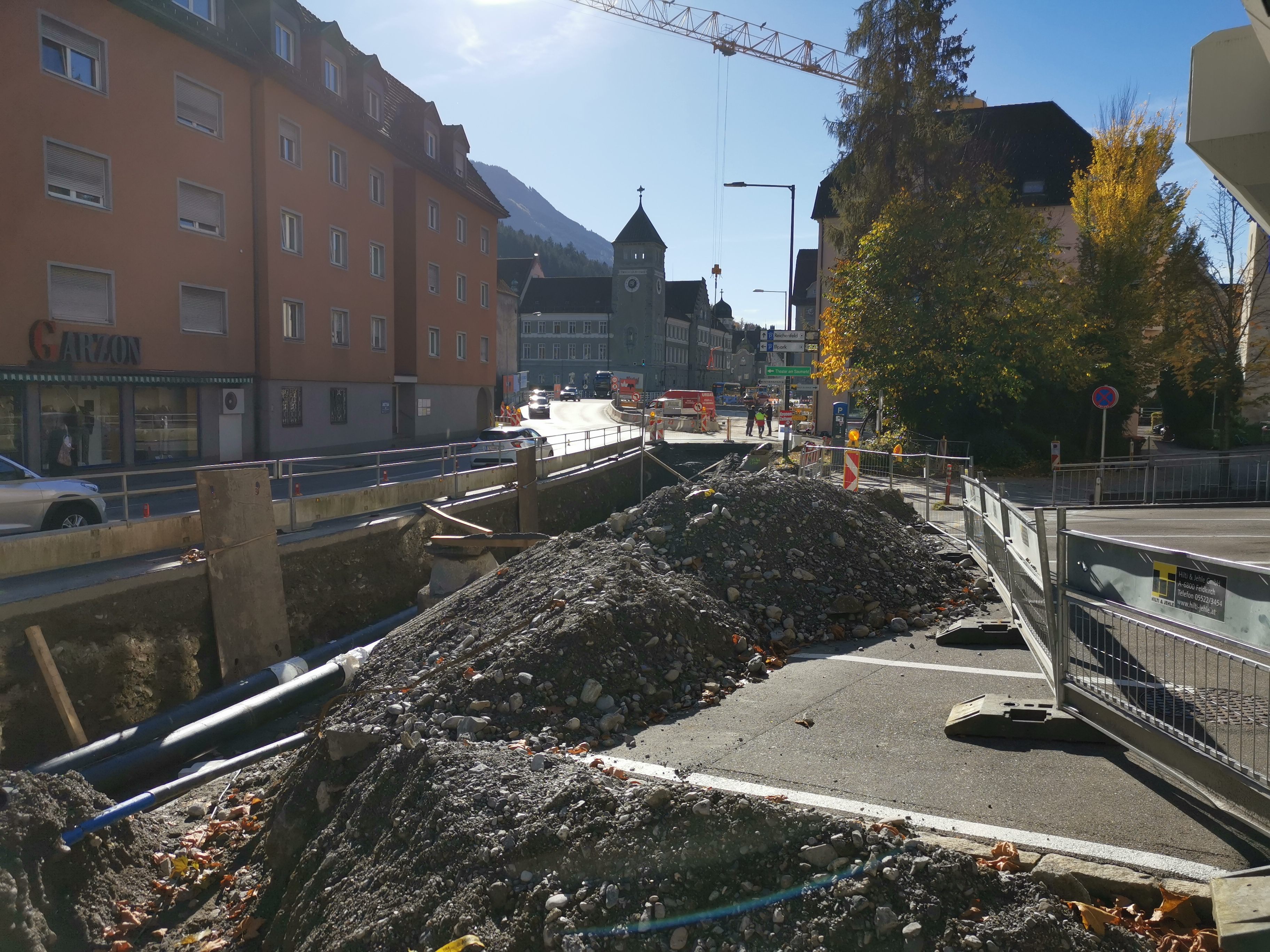 Baustelle Montfortbrücke