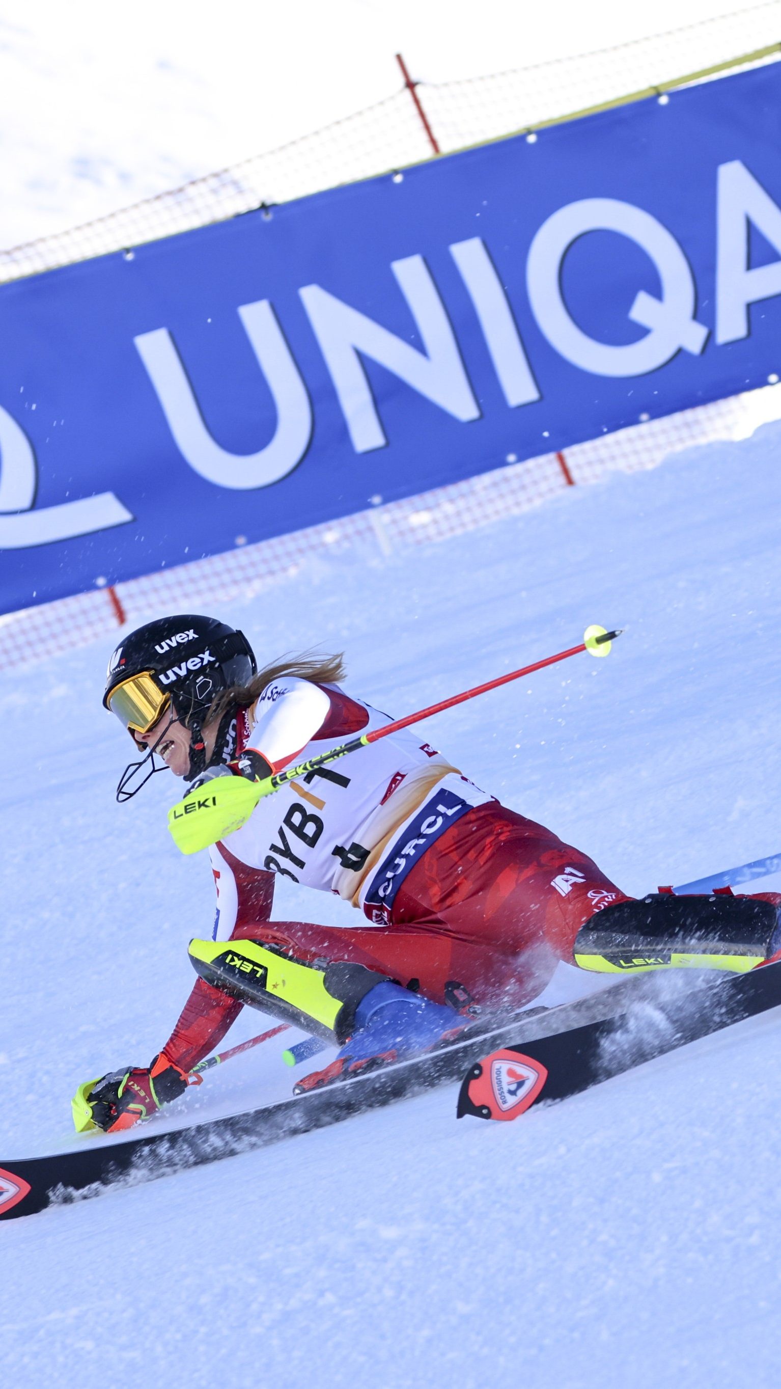 Katharina Liensberger schied beim Heimrennen in Gurgl bereits im ersten Durchgang aus.