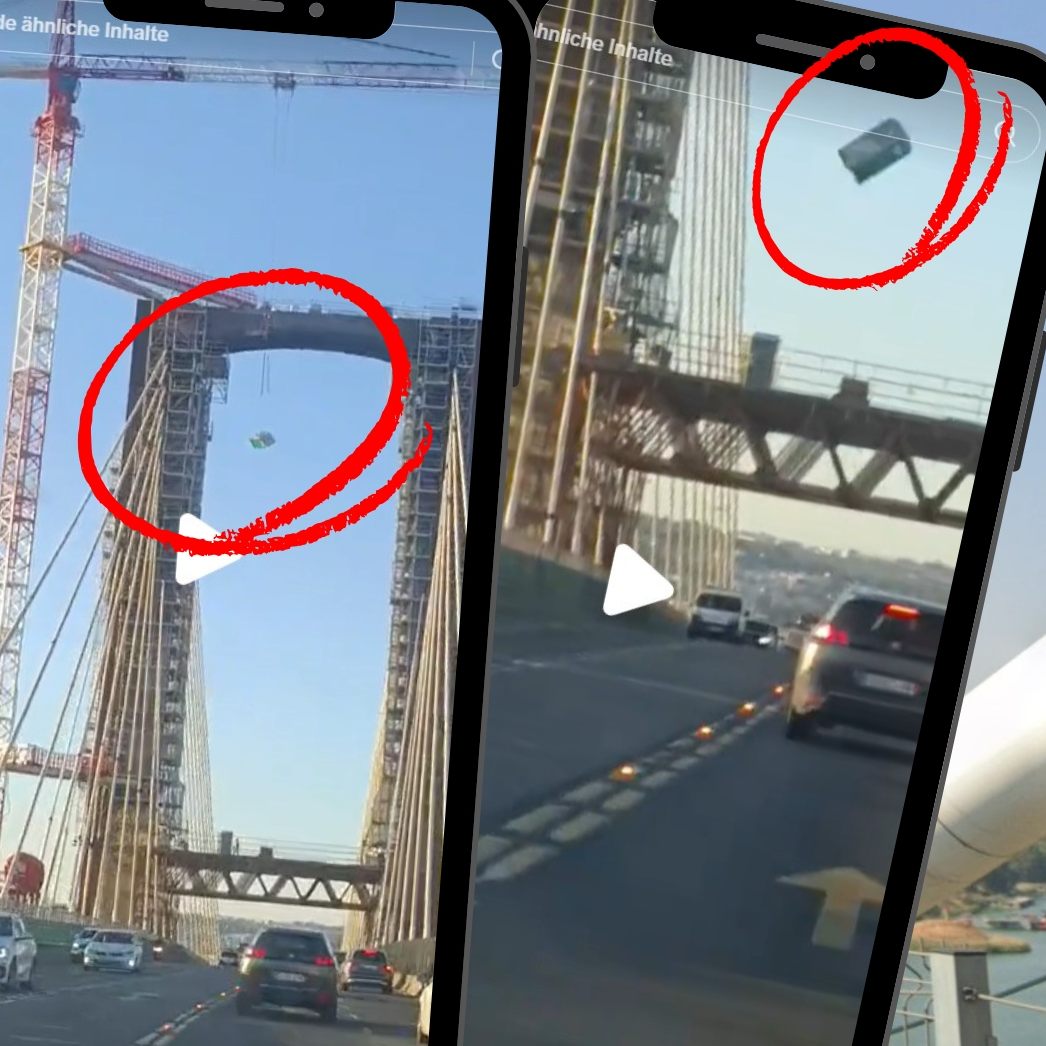 Toilette stürzt auf Autobahn – spektakulärer Vorfall im spanischen Sevilla.