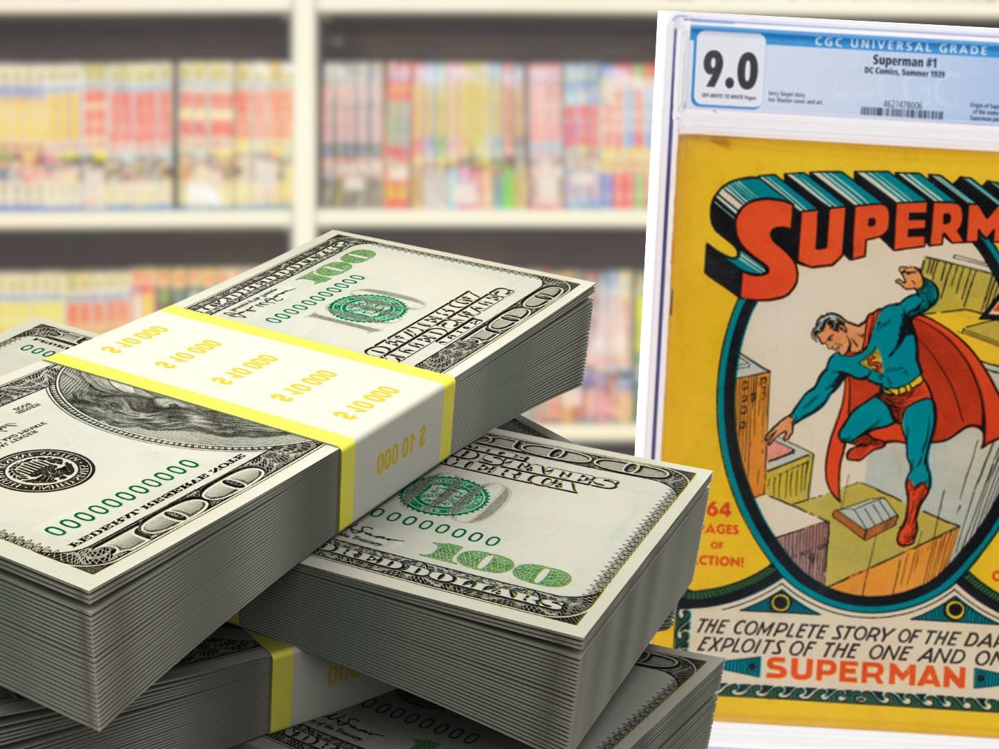 Ein Exemplar von Superman Nr. 1 aus dem Jahr 1939 wurde für 9,12 Mio. Dollar versteigert.