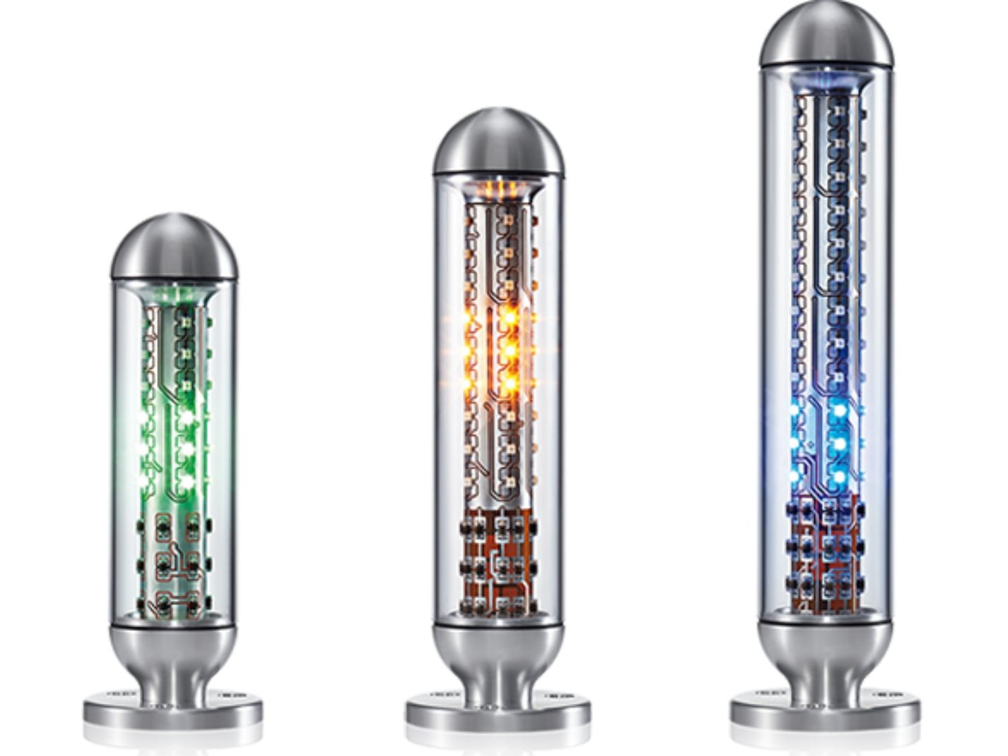 Die mehrfarbigen Signalleuchten von hagnleone befinden sich zumeist auf Maschinen und Anlagen.