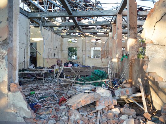 Krankenhaus ist völlig zerstört