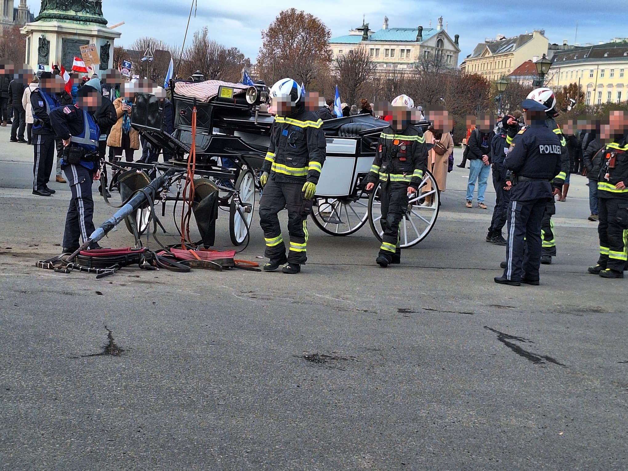 Fiakerpferd-st-rzte-am-Wiener-Heldenplatz-und-verkeilte-sich-Feuerwehreinsatz