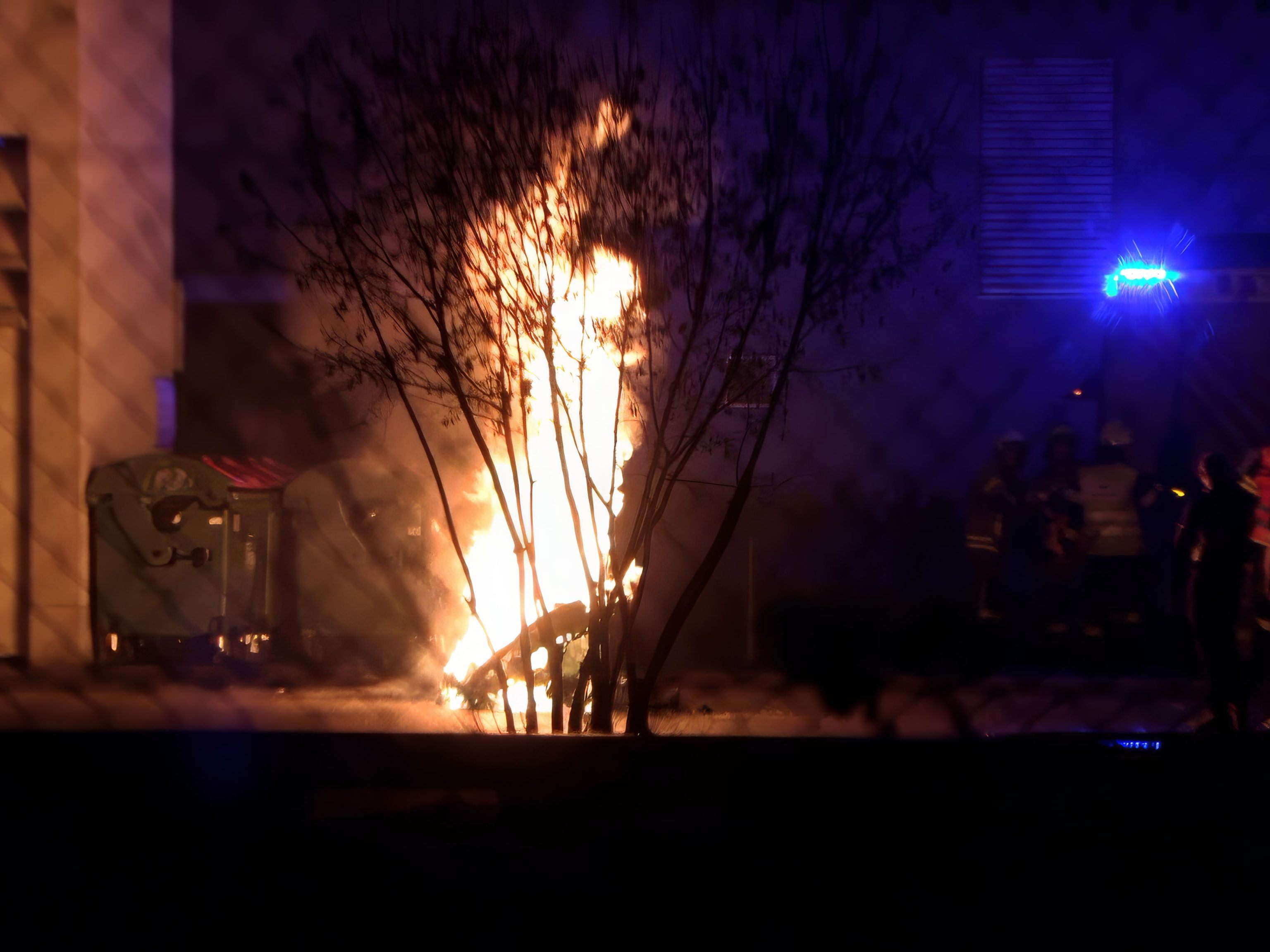 Auf dem Schulareal in Wolfurt ist es am Montagabend zu einem Containerbrand gekommen.