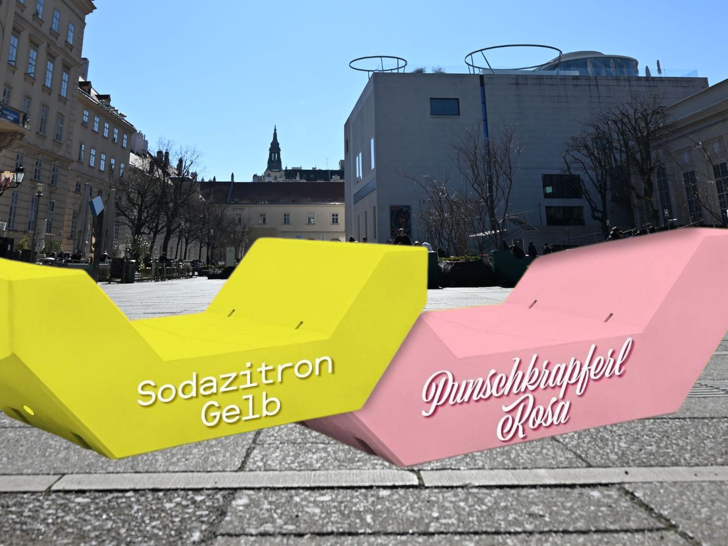 Die Enzis im MuseumsQuartier werden 2026 knallbunt.